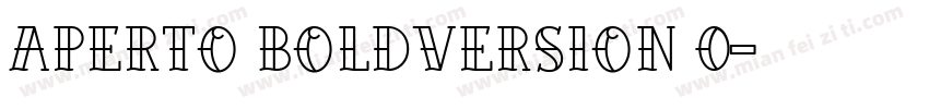 Aperto BoldVersion 0字体转换